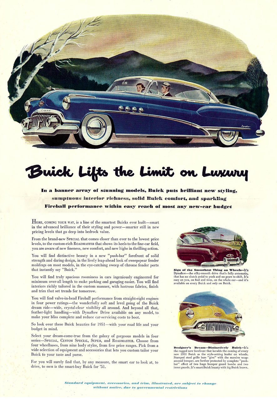 1951 Buick Brochure page 2 of 8